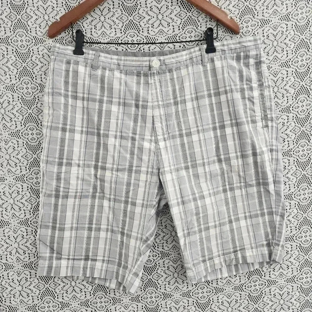 Calvin Klein Plaid Men's Bermuda Casual Shorts 38